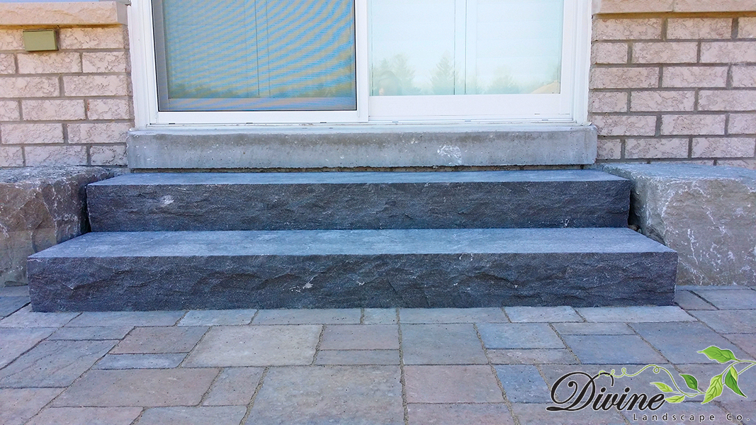 Dimensional natural stone step