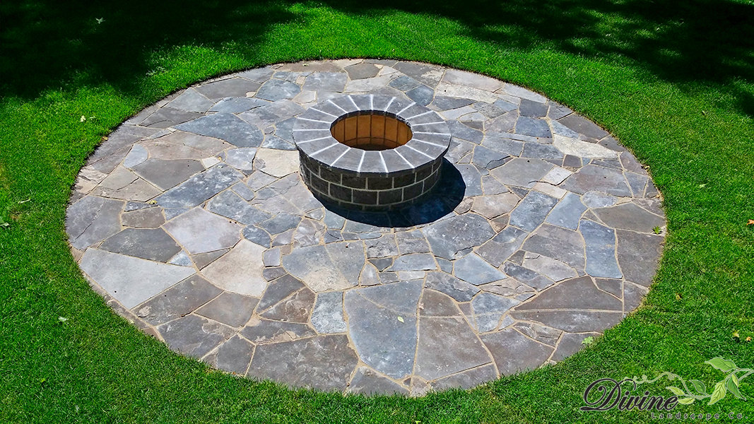 Tiny, ON - Custom stone fire pit