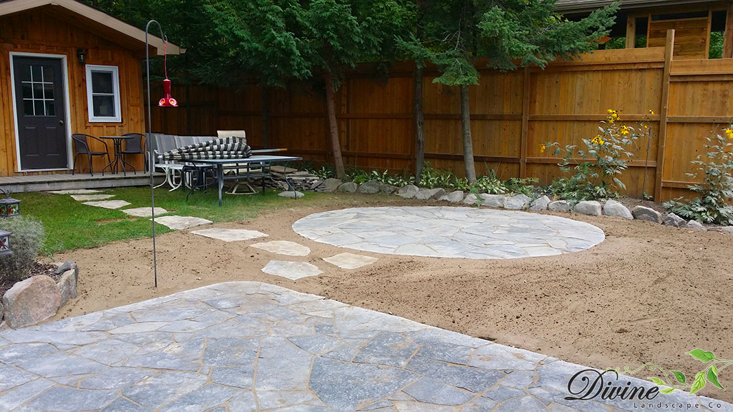 Tiny, ON - Random flagstone stepping stones