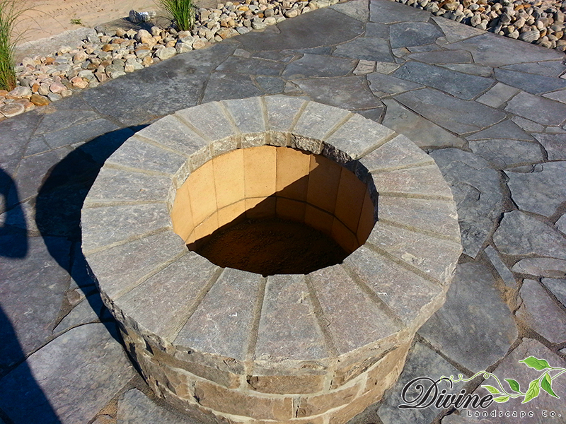 custom stone fire pit